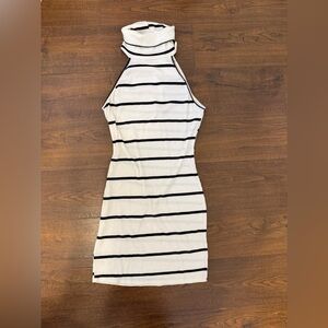 Forever 21 Black and White Striped Mini Dress